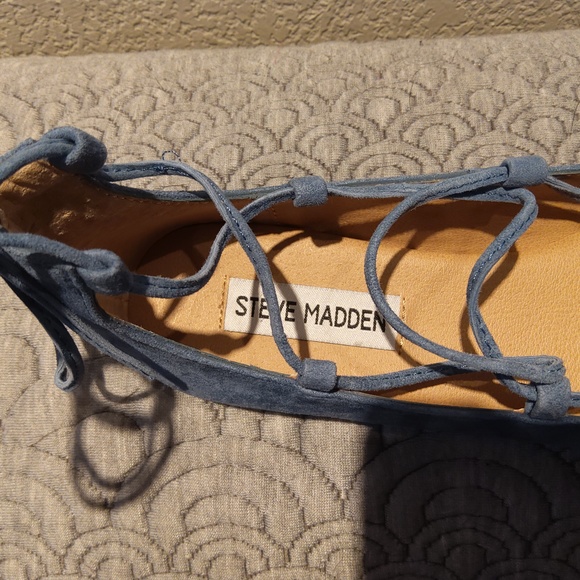 Steve Madden blue laced flats women's size 6.5 New never worn! - Picture 2 of 7